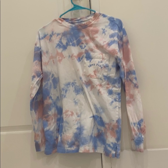 Cute pink tie-dye oversized long sleeve tee - Picture 3 of 5